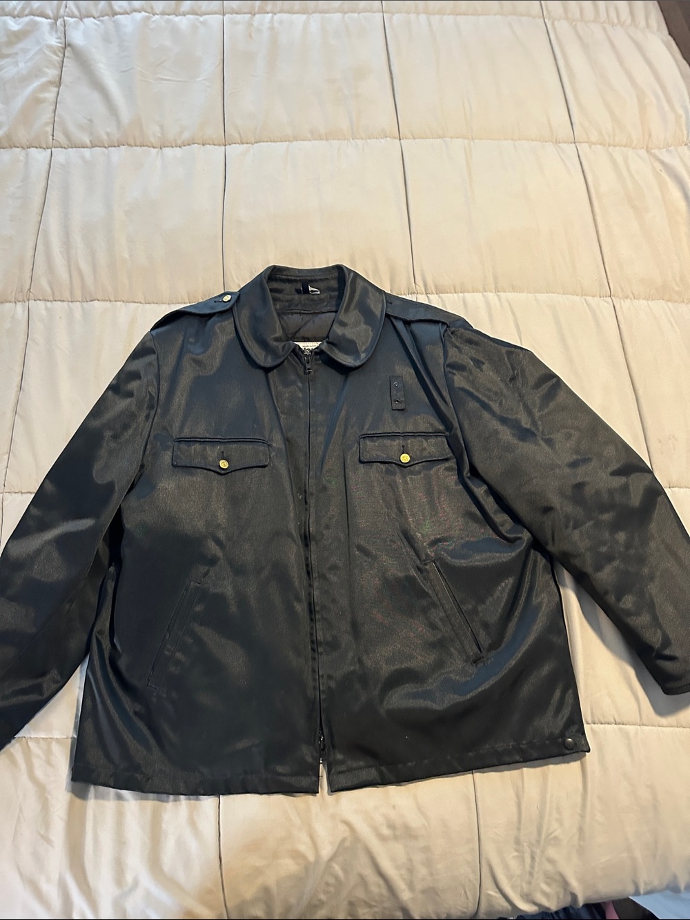 Blauer Men's Navy Military/Police Field Jacket with Epaulets